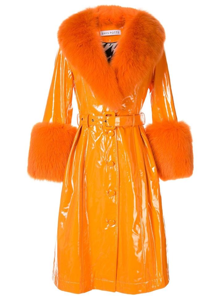 Saks Potts Gloss Finished Coat - Orange