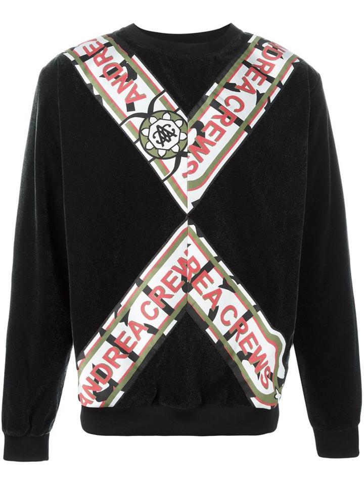 Andrea Crews Striped Sweatshirt