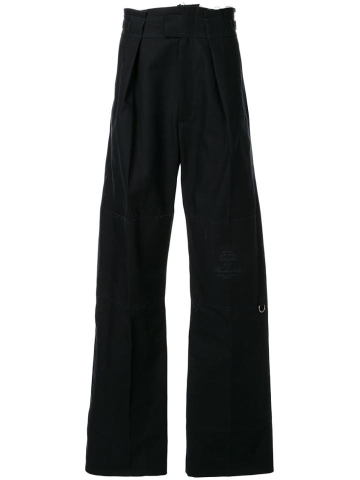 Raf Simons Wide-leg High-waisted Trousers - Blue