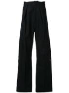 Raf Simons Wide-leg High-waisted Trousers - Blue