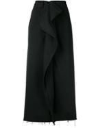 Mm6 Maison Margiela Front Ruffle Skirt - Black