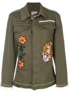 History Repeats Embroidered Fitted Jacket - Green