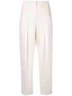 Jil Sander Navy Straight-leg Tailored Trousers - White