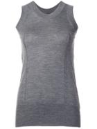 Vera Wang Tulle Insert Tank, Women's, Size: Xs, Grey, Elastodiene/polyamide/virgin Wool
