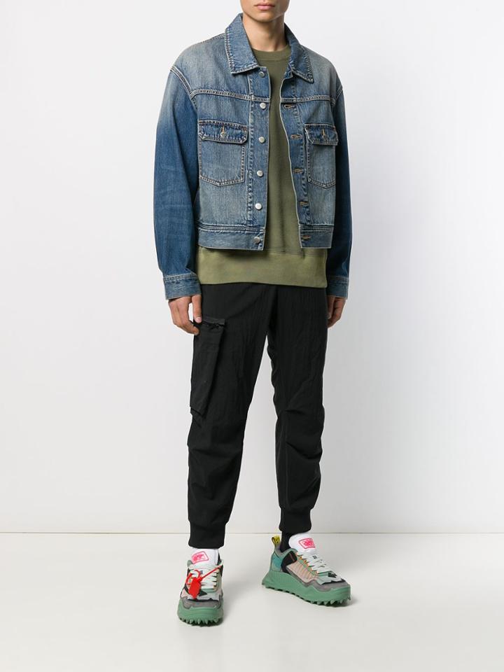 Ambush Printed Logo Denim Jacket - Blue