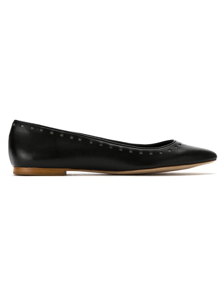 Sarah Chofakian Leather Ballerina - Black
