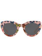 Versace Eyewear Tribute Butterfly Print Sunglasses - Pink