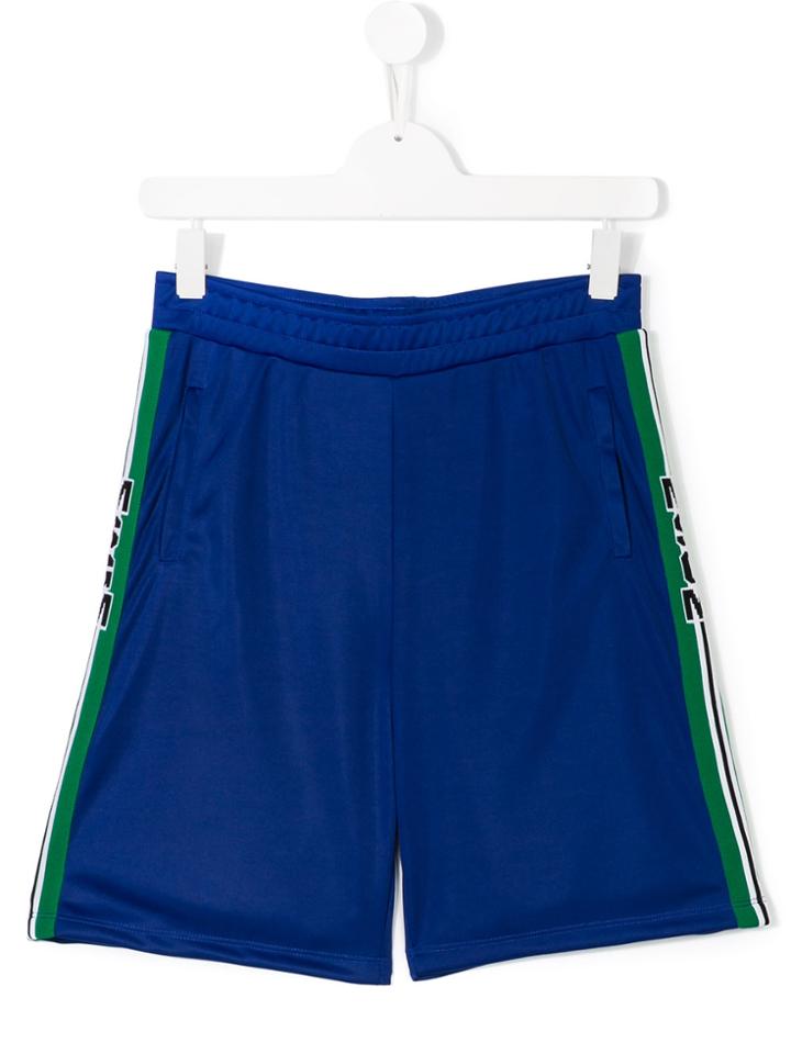 Msgm Kids Teen Logo Casual Shorts - Blue