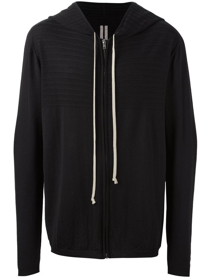 Rick Owens 'maglia' Hoodie, Men's, Size: Small, Black, Virgin Wool