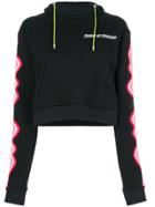 House Of Holland Cropped Hypnotic Hoodie - Black