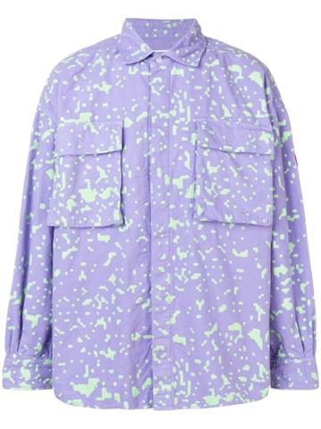 C.e Noise Print Long-sleeve Shirt - Purple