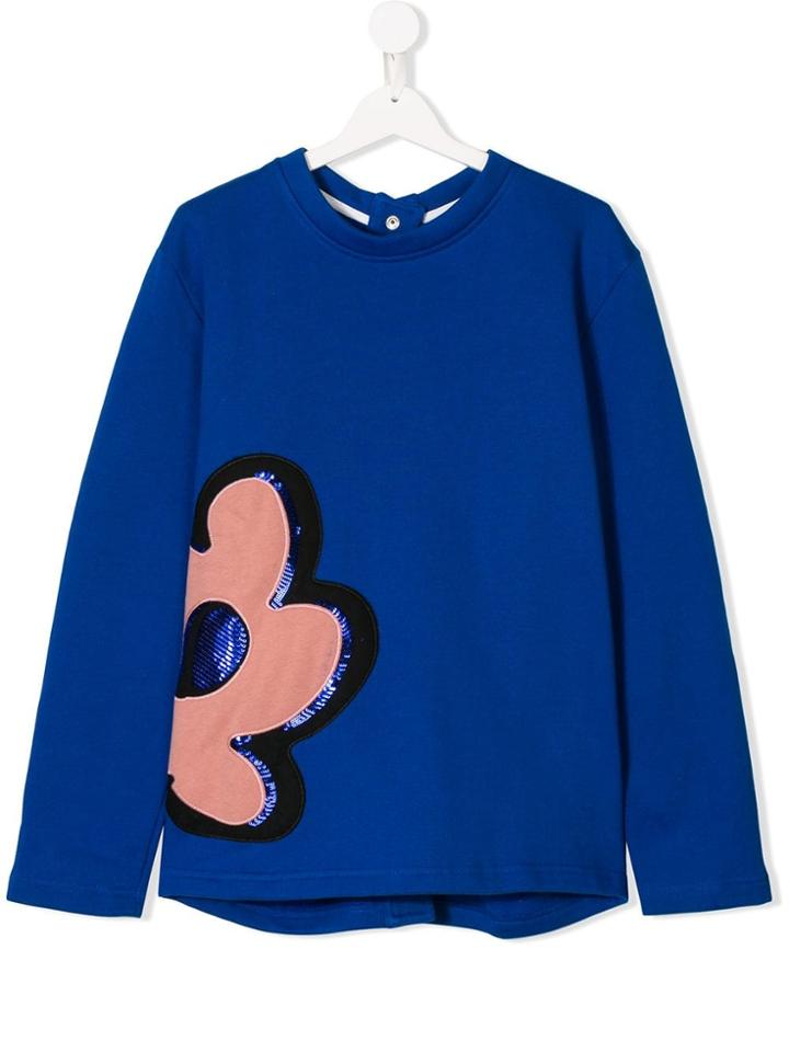 Marni Kids Teen Flower Patch Top - Blue