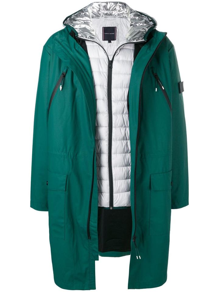Tommy Hilfiger Sleeve Patch Raincoat - Green