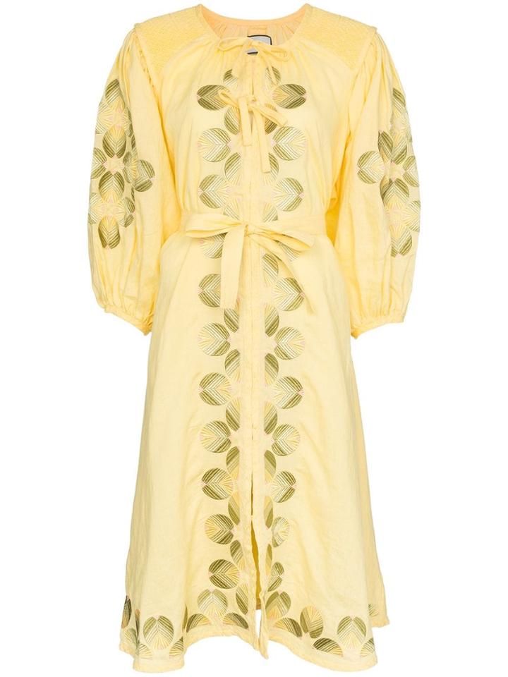 Innika Choo Sir. Külskware Linen Smock Dress - Yellow
