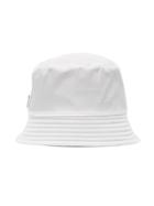 Prada White Logo Bucket Hat