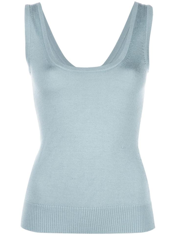 Sally Lapointe Sleeveless Knitted Top - Green