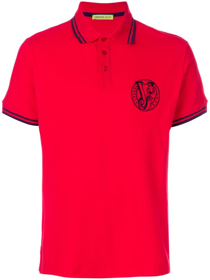 Versace Jeans Embroidered Logo Polo Shirt