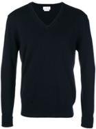 Ballantyne V-neck Knitted Sweatshirt - Blue