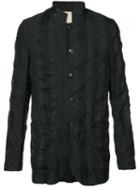 Uma Wang Button Up Fitted Jacket, Men's, Size: Medium, Black, Linen/flax/polyester