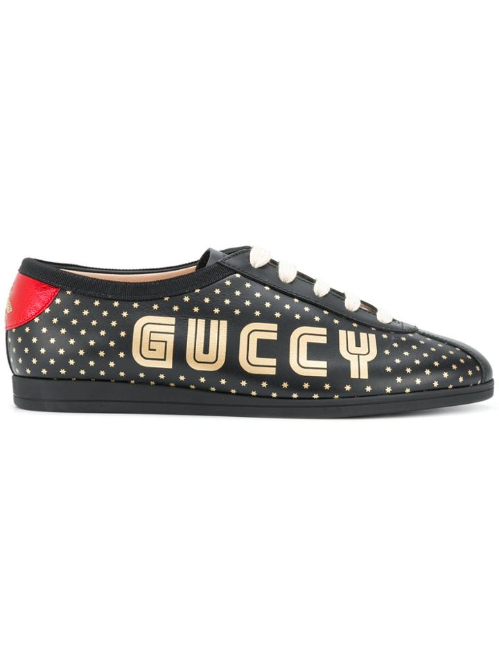 Gucci Star Print Logo Sneakers - Black