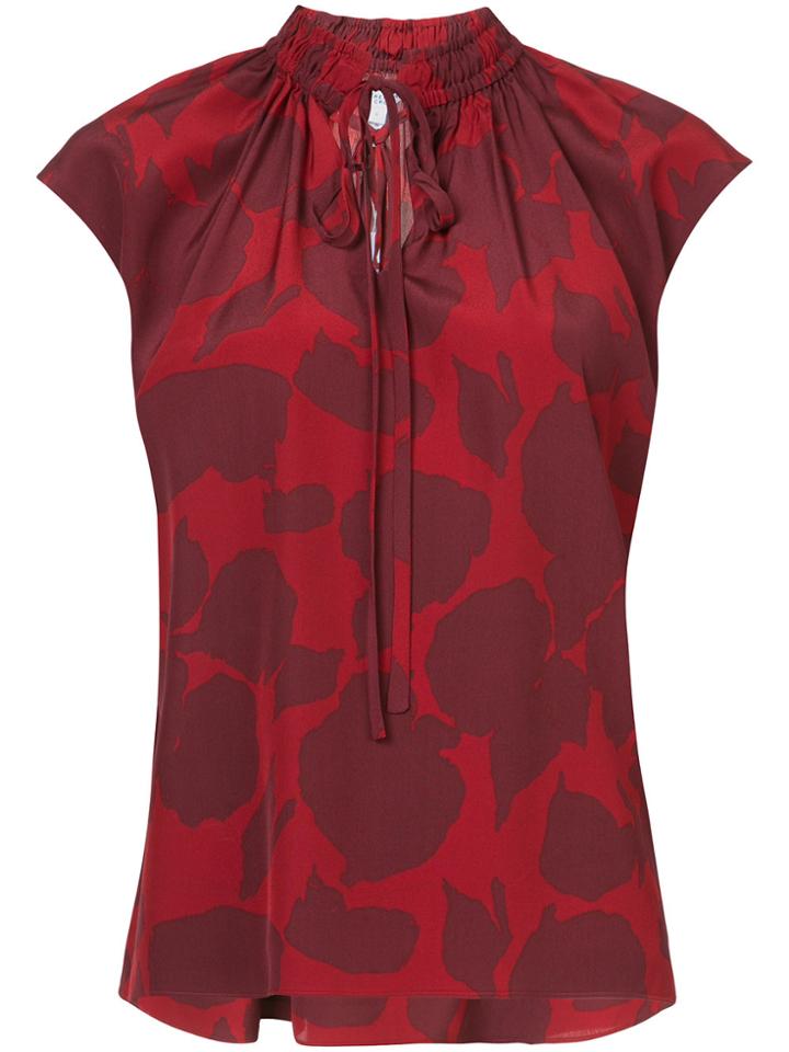 Derek Lam 10 Crosby Sleeveless Drawstring Blouse - Red