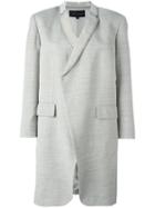 Comme Des Garçons Pre-owned Pvc Trim Lightweight Coat - Grey