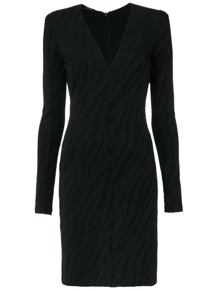 Tufi Duek Animal Print Fitted Dress - Black