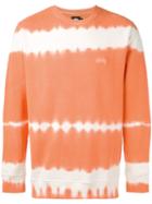 Stussy - Blurry Stripes Sweatshirt - Men - Cotton - S, Yellow/orange, Cotton
