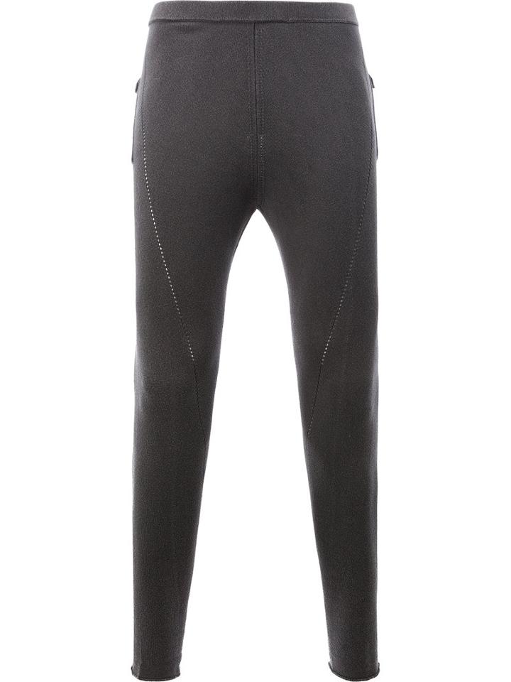 Label Under Construction Patch Pockets Leggings, Men's, Size: Medium, Grey, Silk