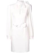 Elisabetta Franchi Bow Bodycon Dress - White