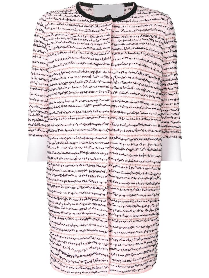 20:52 Embroidered Fitted Coat - Pink & Purple