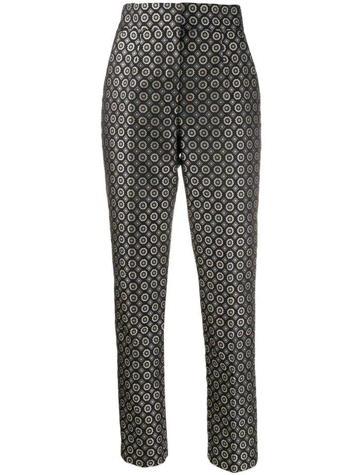 Etro Floral Cropped Trousers - Grey