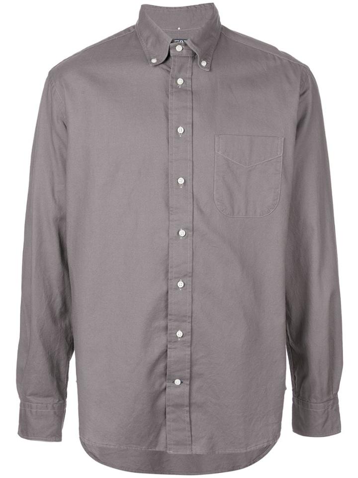 Gitman Pre-owned Hopsack Button Down Shirt - Grey