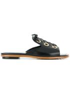 Tod's Rivet Detail Sliders - Black
