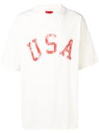 424 Usa Print Oversized T-shirt - Neutrals