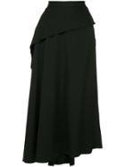 Yohji Yamamoto Draped Asymmetric Skirt - Black