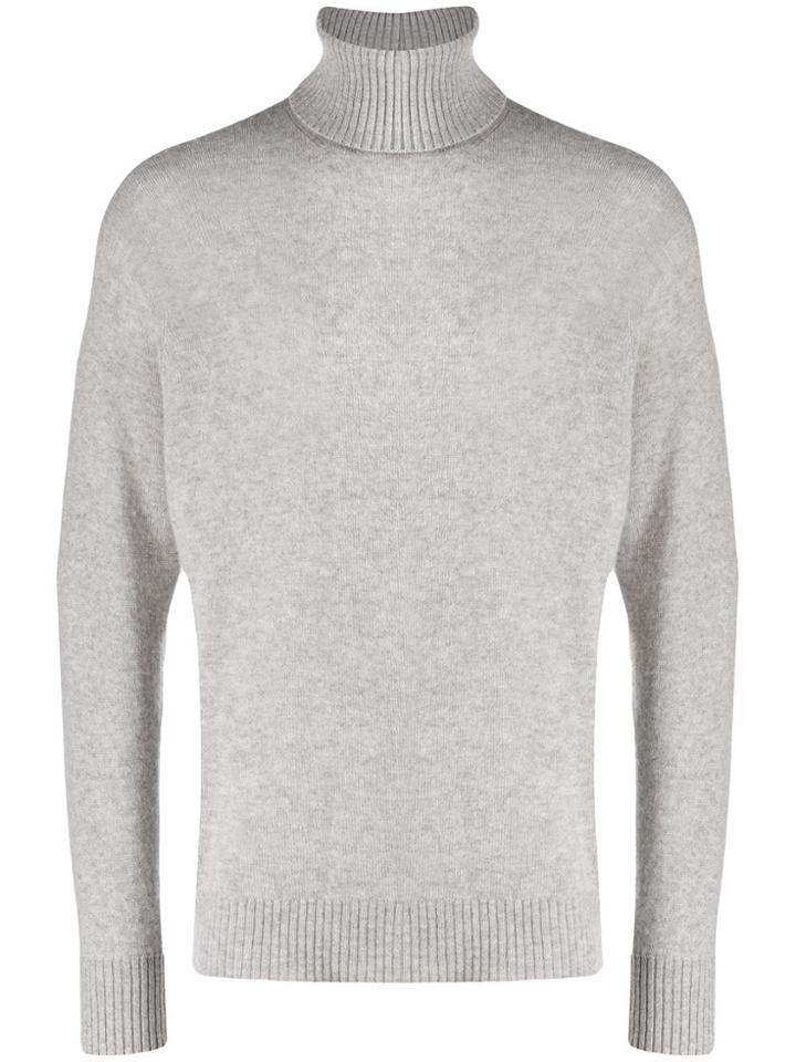 Maison Flaneur Roll Neck Sweatshirt - Grey