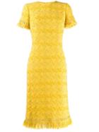 Ermanno Scervino Fringed Midi Dress - Yellow