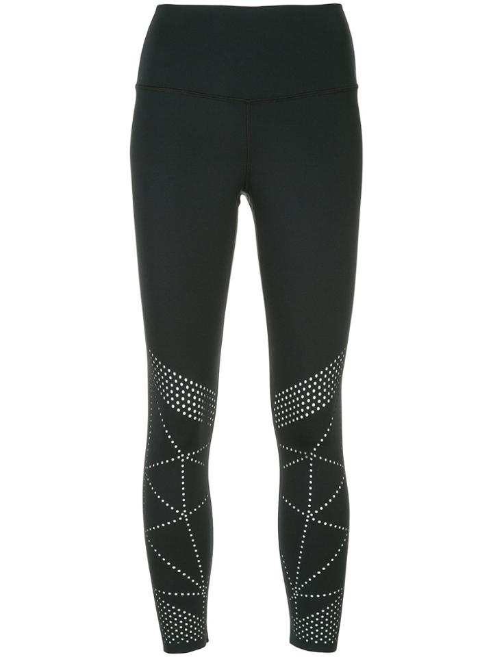 Nimble Activewear Slim Perforated Leggings - Black