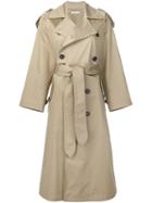 Tome Belted Trench Coat, Women's, Size: Large, Nude/neutrals, Cotton