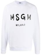 Msgm Milano Graphic Logo Sweatshirt - White