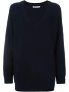 T By Alexander Wang Deep V-neck Jumper, Women's, Size: Medium, Blue, Cashmere/wool