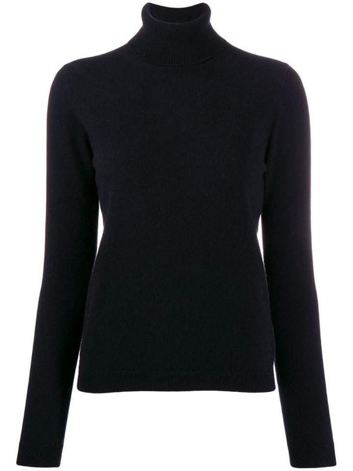 Lamberto Losani Cashmere Roll-neck Jumper - Black