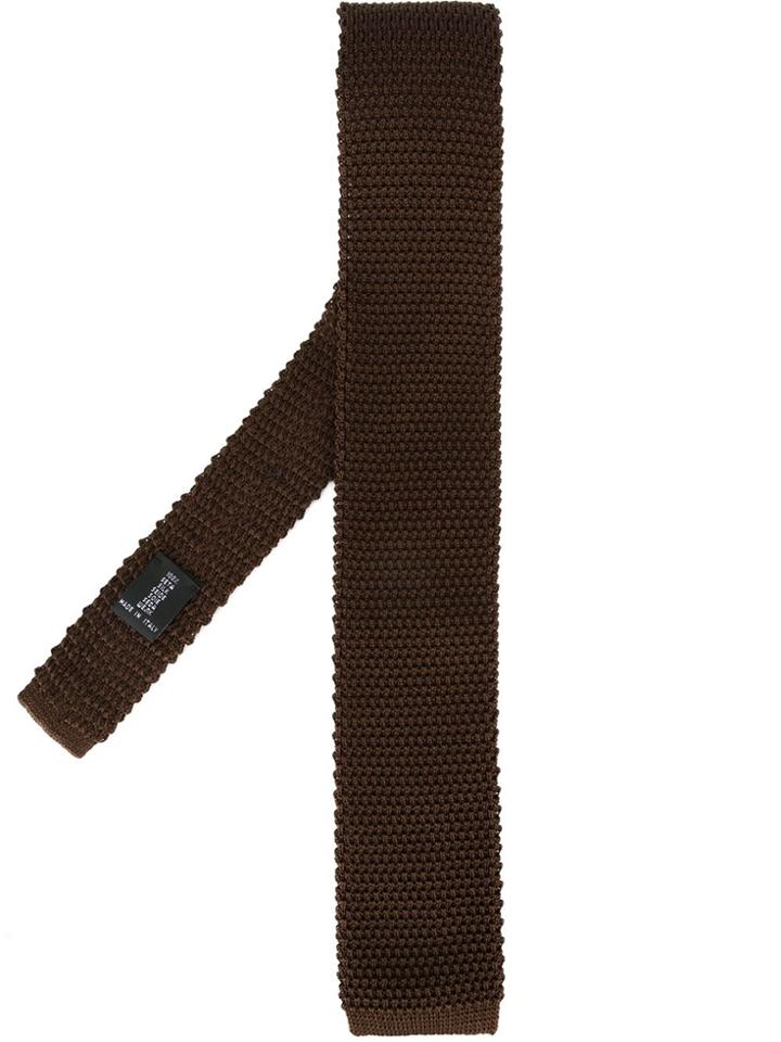 Fashion Clinic Timeless Knitted Tie - Brown
