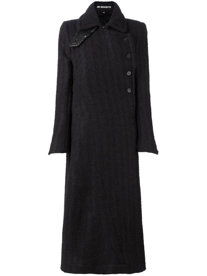 Ann Demeulemeester Double Breasted Coat - Brown
