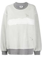 Mm6 Maison Margiela Reversed Logo Sweatshirt - Grey