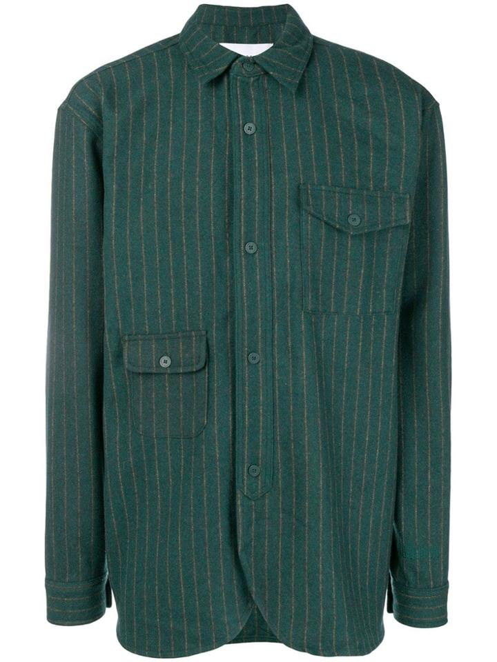 Han Kj0benhavn Asymmetrical Patch Pocket Shirt - Green