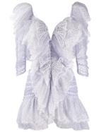 Raisavanessa Butterfly Embellished Mini Dress - Purple
