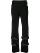 Chanel Vintage 2002's Ruffled Stitch Trousers - Black
