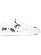 Fendi Insect Embroidered Sneakers - White